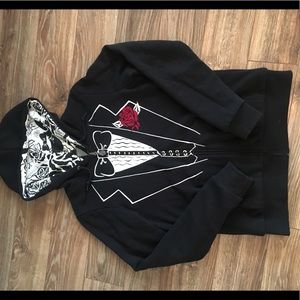 Volcom Tuxedo Reversible Hoodie size Medium